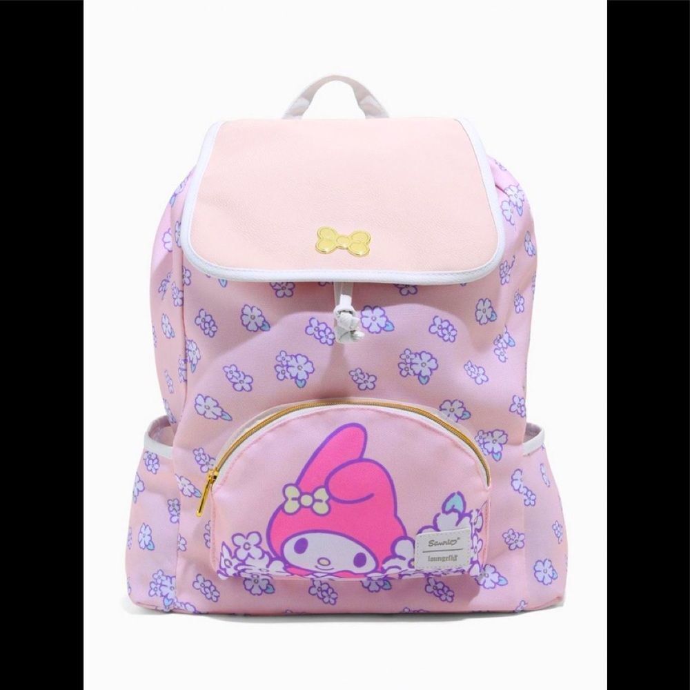 Loungefly My‎ Melody Pastel Floral Slouch Backpack